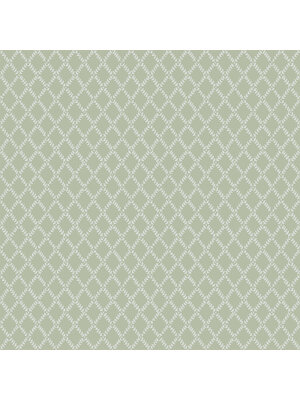 Dutch Wallcoverings Fagelsang - Trevor Green/White Dutch Wallcoverings Fagelsang - Trevor Green/White