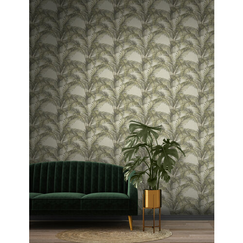Dutch Wallcoverings Pavone - Palmaria Olive