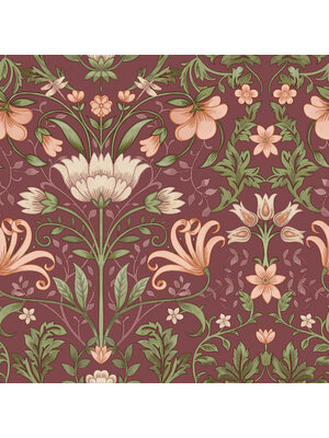 Dutch Wallcoverings FC Xanadu- Emiliana Maroon - 91470
