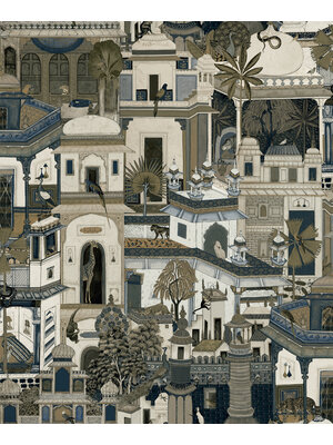 Dutch Wallcoverings Xanadu - Civita Navy Dutch Wallcoverings Xanadu - Civita Navy