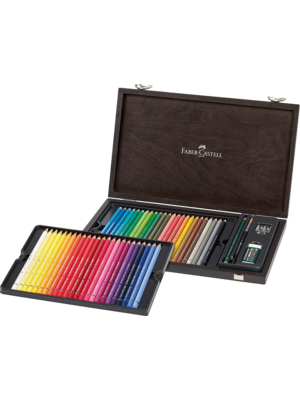 Albrecht Dürer Aquarelpotloden - set 48 + 4 accessoires in houten koffer Albrecht Dürer Aquarelpotloden - set 48 + 4 accessoires in houten koffer