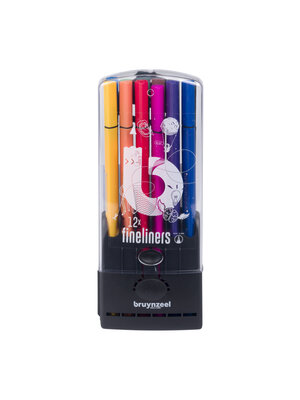 Bruynzeel Fineliner etui 12 stuks