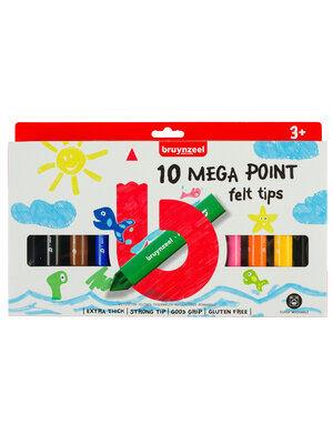 Bruynzeel Kids Mega Points viltstiften - 10 stuks