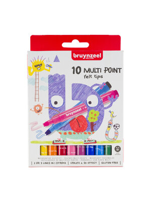 Bruynzeel Kids Multi Point viltstiften - 10 stuks