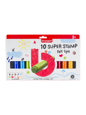 Bruynzeel Kids 10 Super Stempelstiften Bruynzeel Kids 10 Super Stempelstiften