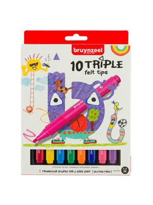Bruynzeel Kids 10 Triple viltstiften