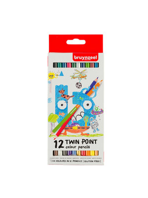 Bruynzeel Kids Twin Points kleurpotloden - 12 stuks Bruynzeel Kids Twin Points kleurpotloden - 12 stuks