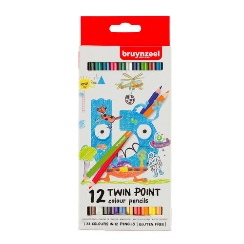 Bruynzeel Kids Twin Points kleurpotloden - 12 stuks Bruynzeel Kids Twin Points kleurpotloden - 12 stuks