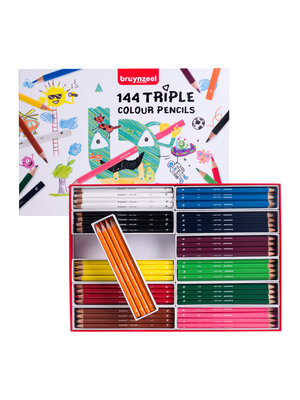 Bruynzeel Triple kleurpotlodenset - 12 x 12 kleuren