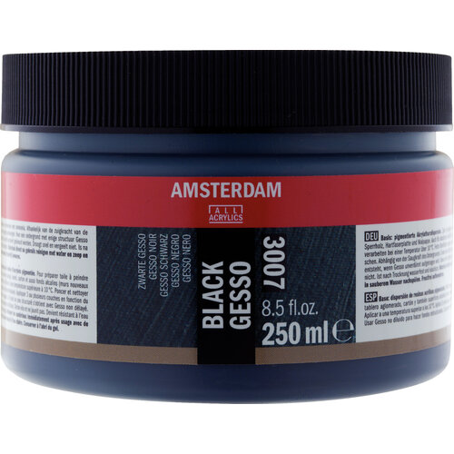 Royal Talens Amsterdam Zwart gesso 3007 pot 250 ml Royal Talens Amsterdam Zwart gesso 3007 pot 250 ml