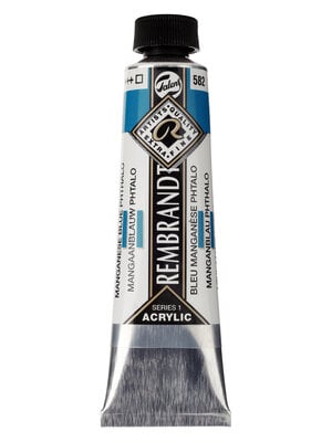 Rembrandt Acrylverf - 40 ml - Mangaanblauw Phtalo 582 Rembrandt Acrylverf - 40 ml - Mangaanblauw Phtalo 582