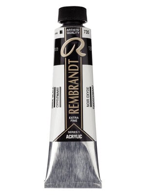 Rembrandt Acrylverf Tube 40 ml - Oxydzwart 735 Rembrandt Acrylverf Tube 40 ml - Oxydzwart 735
