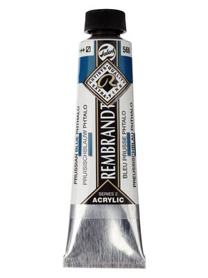 Rembrandt Acrylverf - 40 ml - Pruisischblauw (Phtalo) 566 Rembrandt Acrylverf - 40 ml - Pruisischblauw (Phtalo) 566
