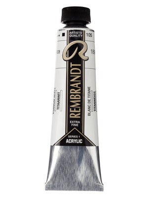 Rembrandt Acrylverf Tube 40 ml - Titaanwit 105 Rembrandt Acrylverf Tube 40 ml - Titaanwit 105