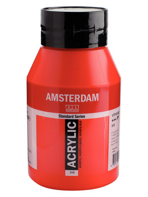 Royal Talens Amsterdam Standard Series Acrylverf Pot 1000 ml - Pyrrolerood 315