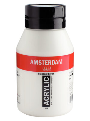 Royal Talens Amsterdam Standard Series Acrylverf Pot 1000 ml - Titaanwit 105 Royal Talens Amsterdam Standard Series Acrylverf Pot 1000 ml - Titaanwit 105
