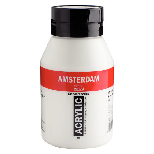 Royal Talens Amsterdam Standard Series Acrylverf Pot 1000 ml - Titaanwit 105