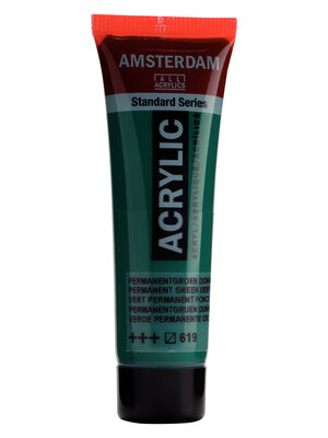 Royal Talens Amsterdam Standard Series Acrylverf Tube 20 ml - Permanentgroen Donker 619