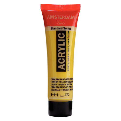 Royal Talens Amsterdam Standard Series Acrylverf Tube 20 ml - Transparantgeel Middel 272 Royal Talens Amsterdam Standard Series Acrylverf Tube 20 ml - Transparantgeel Middel 272