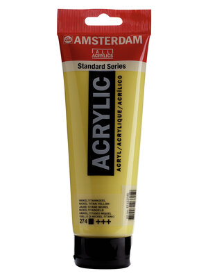 Royal Talens Amsterdam Standard Series Acrylverf Tube 250 ml - Nikkeltitaangeel 274 Royal Talens Amsterdam Standard Series Acrylverf Tube 250 ml - Nikkeltitaangeel 274