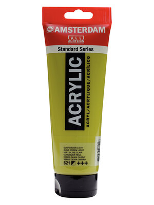 Royal Talens Amsterdam Standard Series Acrylverf Tube 250 ml - Olijfgroen Licht 621 Royal Talens Amsterdam Standard Series Acrylverf Tube 250 ml - Olijfgroen Licht 621