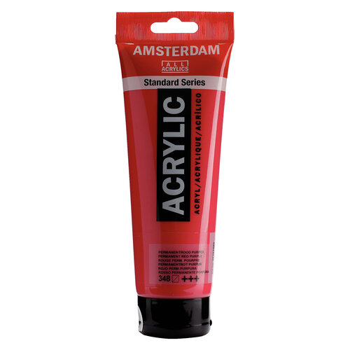 Royal Talens Amsterdam Standard Series Acrylverf Tube 250 ml - Permanentrood Purper 348