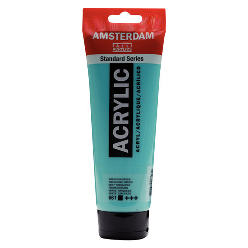 Royal Talens Amsterdam Standard Series Acrylverf Tube 250 ml - Turkooisgroen 661 Royal Talens Amsterdam Standard Series Acrylverf Tube 250 ml - Turkooisgroen 661