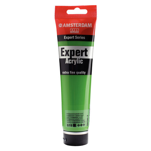 Royal Talens Amsterdam Expert Series Acrylverf Tube 150 ml - Permanentgroen Licht 618 Royal Talens Amsterdam Expert Series Acrylverf Tube 150 ml - Permanentgroen Licht 618