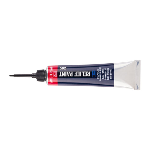 Royal Talens Amsterdam Reliëf Verf Tube 20 ml - Donkerblauw 502 Royal Talens Amsterdam Reliëf Verf Tube 20 ml - Donkerblauw 502