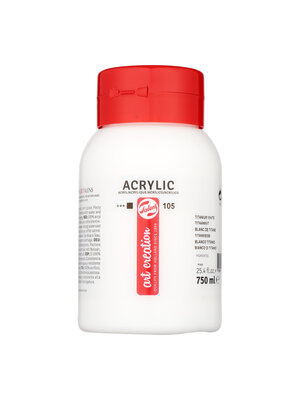 Royal Talens Acrylverf - 750 ml - Titaanwit 105 Royal Talens Acrylverf - 750 ml - Titaanwit 105