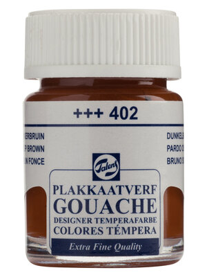 Talens Gouache Extra Fine Quality Fles 16 ml - Donkerbruin 402