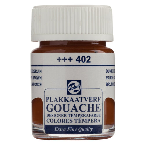Talens Gouache Extra Fine Quality Fles 16 ml - Donkerbruin 402 Talens Gouache Extra Fine Quality Fles 16 ml - Donkerbruin 402