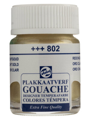 Talens Gouache Extra Fine Quality Fles 16 ml - Lichtgoud 802