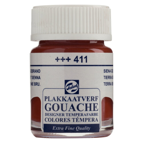 Talens Gouache Extra Fine Quality Fles 16 ml - Sienna Gebrand 411 Talens Gouache Extra Fine Quality Fles 16 ml - Sienna Gebrand 411