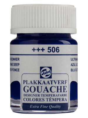 Talens Gouache Extra Fine Quality Fles 16 ml - Ultramarijn Donker 506