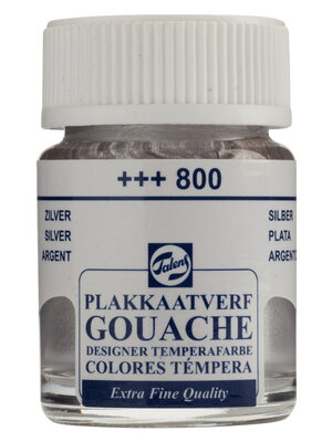 Talens Gouache Extra Fine Quality Fles 16 ml - Zilver 800