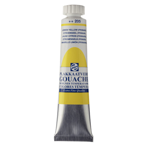 Talens Gouache Extra Fine Quality Tube 20 ml - Citroengeel (Primair) 205 Talens Gouache Extra Fine Quality Tube 20 ml - Citroengeel (Primair) 205