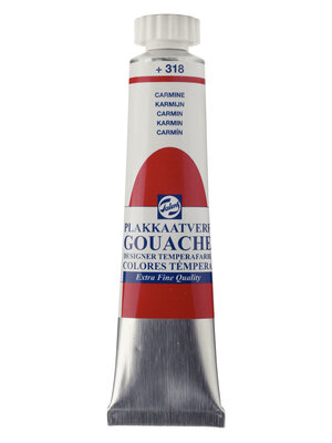 Talens Gouache Extra Fine Quality Tube 20 ml - Karmijn 318