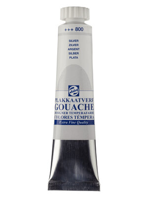 Talens Gouache Extra Fine - 20 ml - Zilver 800 Talens Gouache Extra Fine - 20 ml - Zilver 800