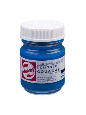 Talens Gouache Extra Fine Quality Fles 50 ml - Lichtblauw (Cyaan) 501