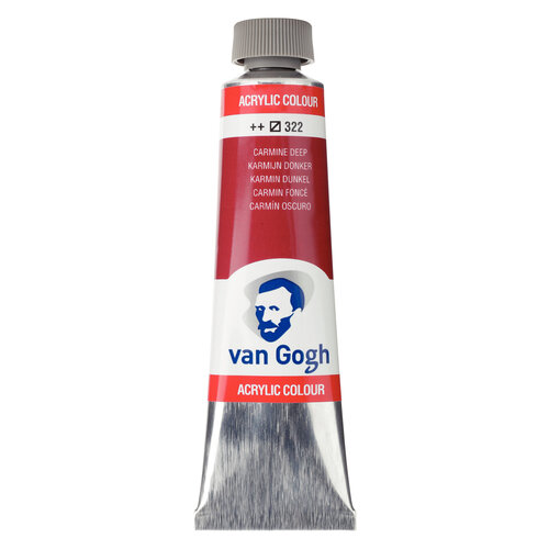 Van Gogh Acrylverf Tube 40 ml - Karmijn Donker 322 Van Gogh Acrylverf Tube 40 ml - Karmijn Donker 322