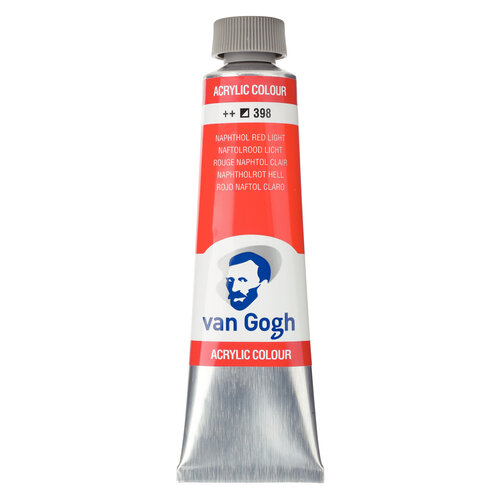 Van Gogh Acrylverf Tube 40 ml - Naftolrood Licht 398 Van Gogh Acrylverf Tube 40 ml - Naftolrood Licht 398