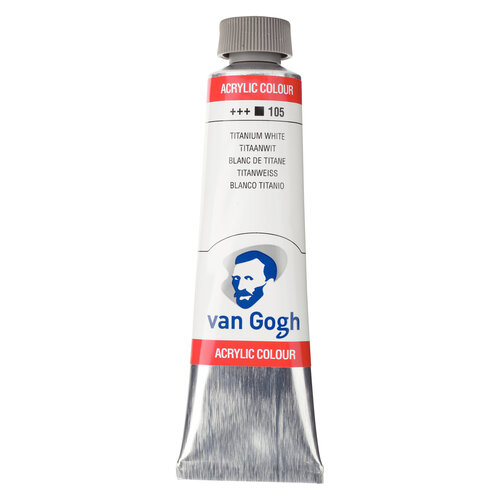 Van Gogh Acrylverf Tube 40 ml - Titaanwit 105 Van Gogh Acrylverf Tube 40 ml - Titaanwit 105