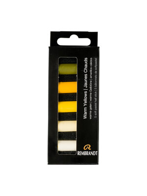Rembrandt Soft Pastel - set 5 halve pastels - Warme Gelen Rembrandt Soft Pastel - set 5 halve pastels - Warme Gelen