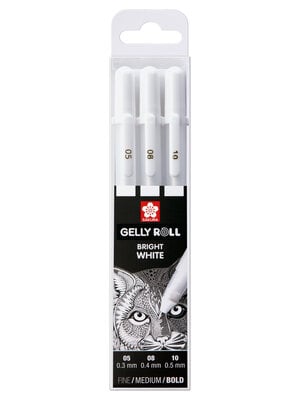 Sakura Gelly Roll - set van 3 witte gelpennen - 05, 08, 10