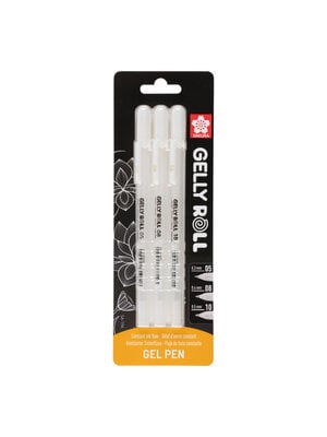 Sakura Gelly Roll - set van 3 witte gelpennen - 05, 08, 10