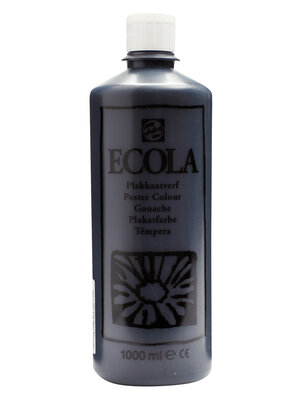Plakkaatverf Fles 1000 ml - Zwart 700