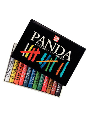 Panda Oliepastels - set 12 kleuren Panda Oliepastels - set 12 kleuren