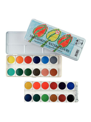 Talens Aquarelverf - set 24 kleuren - transparant