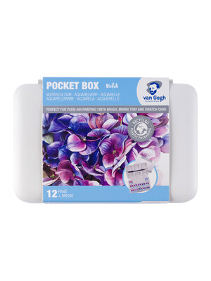Van Gogh Aquarelverf pocket box - roze en violetten - 12 halve napjes
